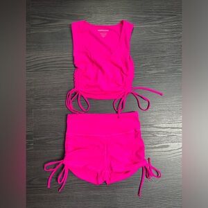 Hot pink workout set